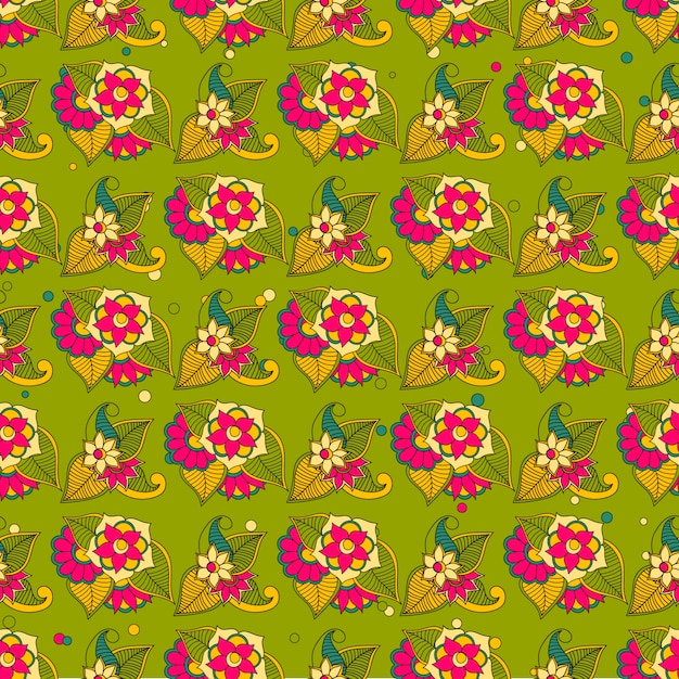 Diseño de patrón floral