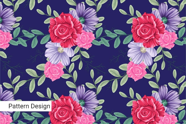 Diseño de patrón floral
