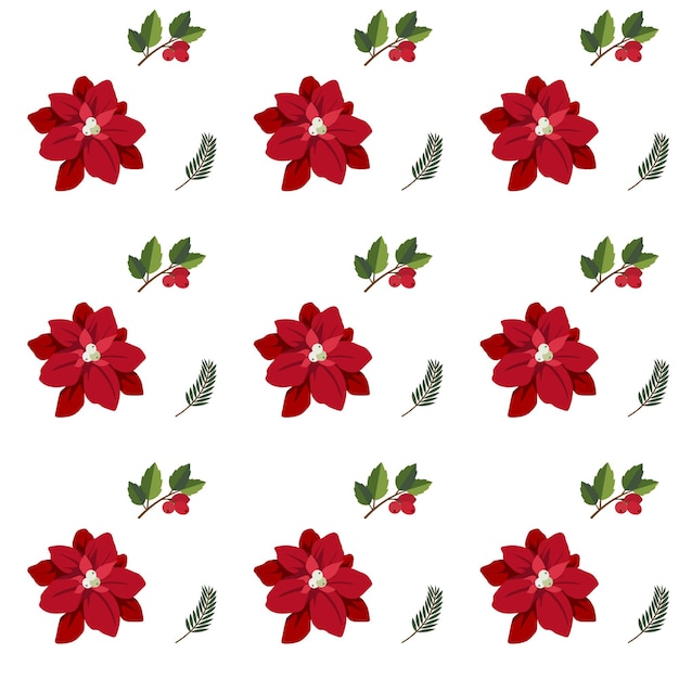 Diseño de patrón de flores de color de vector libre