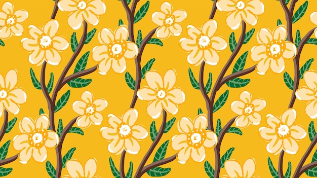 Diseño de patrón de flores de flor sin costuras. ilustración vectorial textil, moda, papel pintado