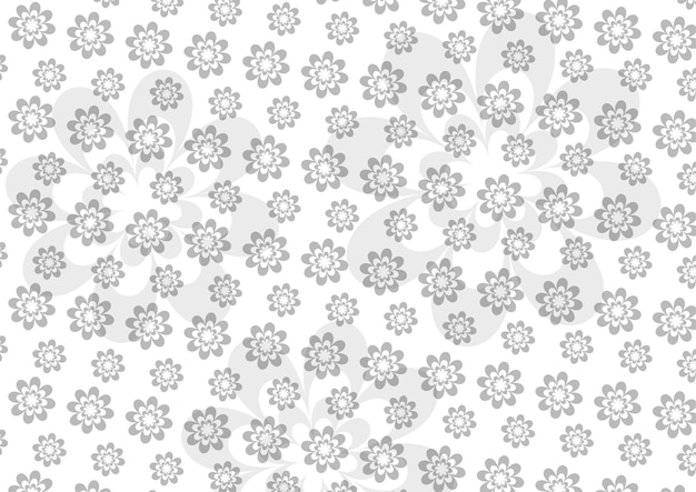 Diseño de patrón de flores negras sin costuras de fondo