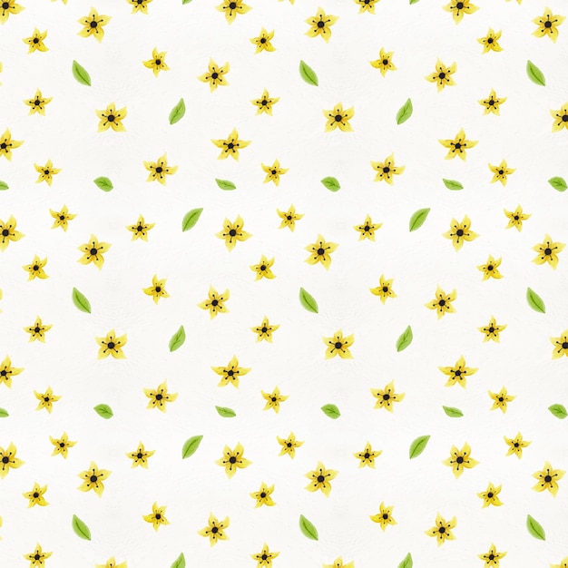 Diseño de patrón de flores pequeñas de acuarela