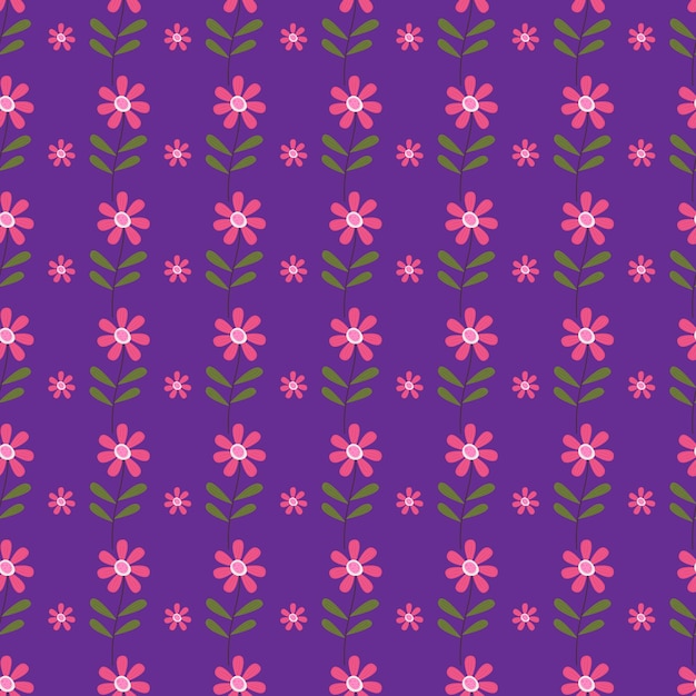 Diseño de patrón de flores pequeñas dibujadas a mano