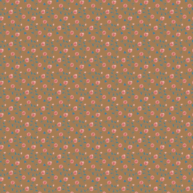 Diseño de patrón de flores pequeñas dibujadas a mano