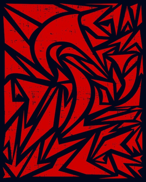 Diseño de patrón de fondo de carreras abstractas en color rojo y negro