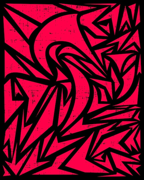 Diseño de patrón de fondo de carreras abstractas en color rosa y negro