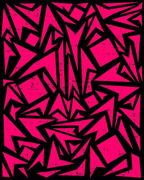 Diseño de patrón de fondo deportivo abstracto en color rosa y negro con textura de grano