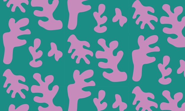 Diseño de patrón de formas abstractas planas dibujadas a mano