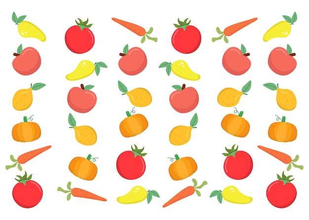 Diseño de patrón de fruta de ilustración vectorial