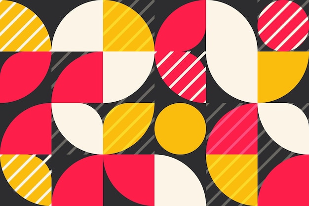 Diseño de patrón de geometría abstracta de estilo escandinavo para banner web de negocios obra de arte con forma simple y fondo de decoración de rayas de patrón de líneas