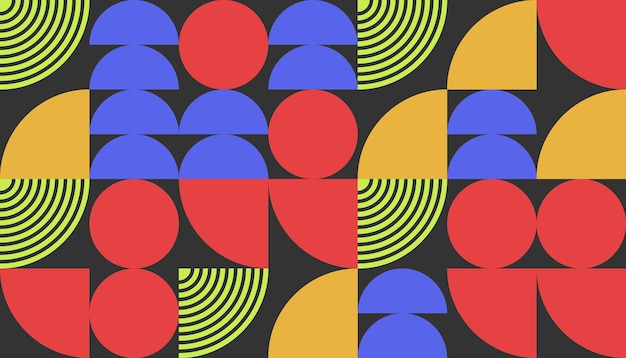 Diseño de patrón geométrico abstracto en estilo retro ilustración vectorial