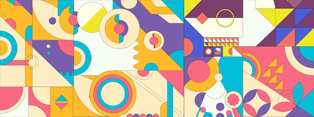 Diseño de patrón geométrico abstracto en estilo retro Ilustración vectorial