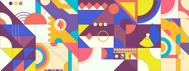 Diseño de patrón geométrico abstracto en estilo retro Ilustración vectorial
