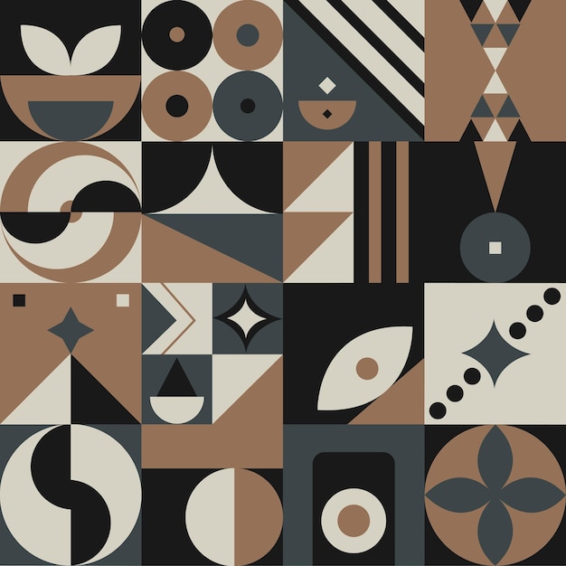 Diseño de patrón geométrico abstracto en estilo retro ilustración vectorial