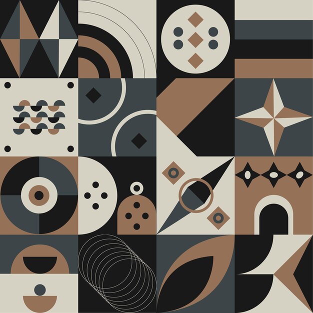 Diseño de patrón geométrico abstracto en estilo retro ilustración vectorial