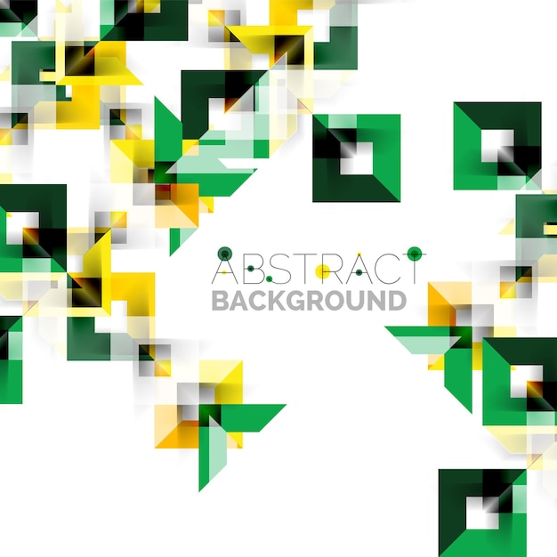 Diseño de patrón geométrico cuadrado moderno en blanco Folleto de plantilla de diseño de presentación de negocios o tecnología o patrón de volante o banner web geométrico