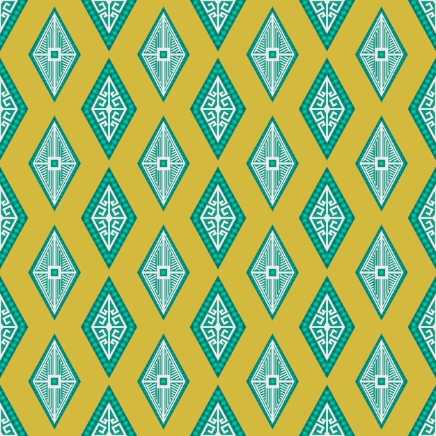 diseño de patrón geométrico de emblema de diamante de fondo, batik, tela, ropa y envoltura.