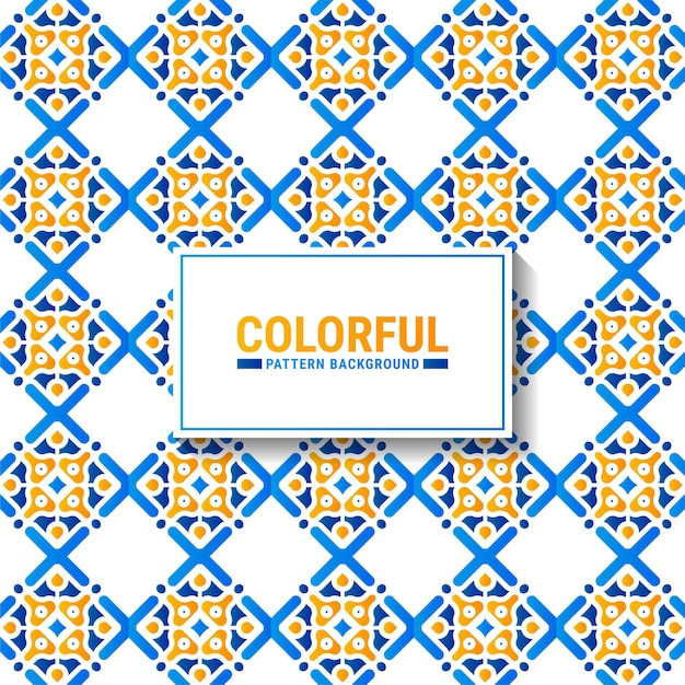Diseño de patrón geométrico mandala colorido