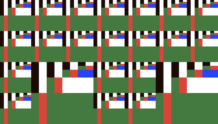 Vector diseño de patrón geométrico de mosaico abstracto con formas y figuras simples