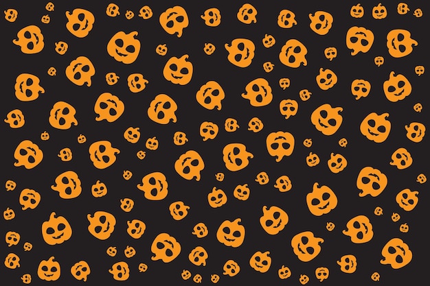 Diseño de patrón de Halloween plano dibujado a mano