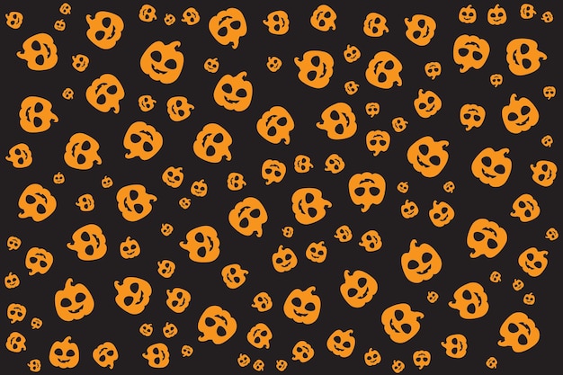 Vector diseño de patrón de halloween plano dibujado a mano