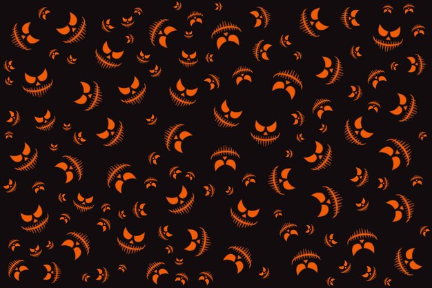 Diseño de patrón de Halloween plano dibujado a mano