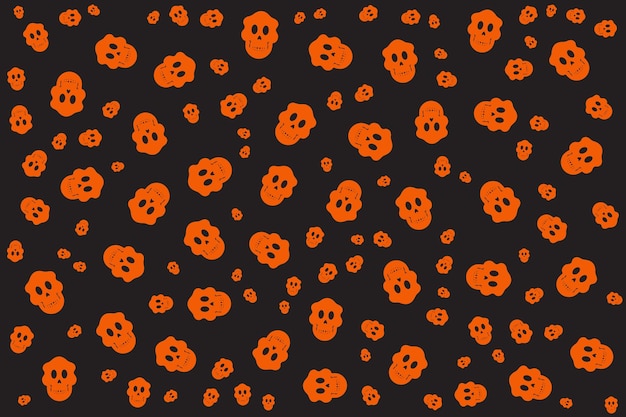 Diseño de patrón de Halloween plano dibujado a mano