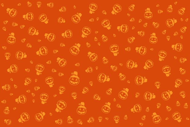 Diseño de patrón de Halloween plano dibujado a mano