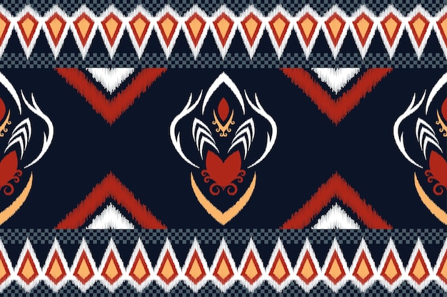 Diseño de patrón Ikat de moda adecuado para texturas telas bordado ropa tejido envoltura