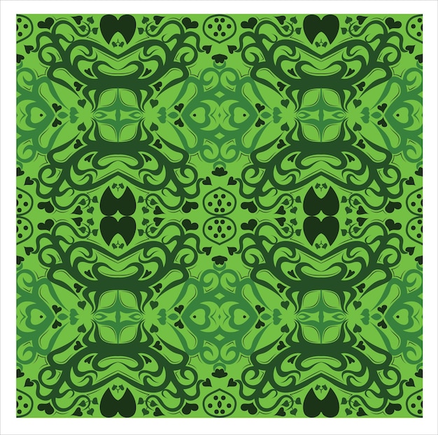 diseño de patrón de kitenge verde