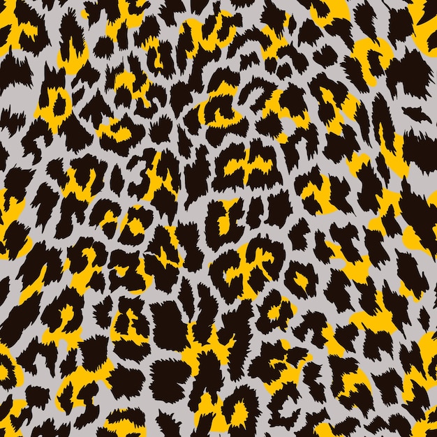 Diseño de patrón leopardo patrón sin costuras dibujo realista patrón sin costura