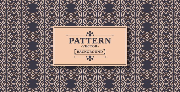 diseño de patrón de línea de adorno plano