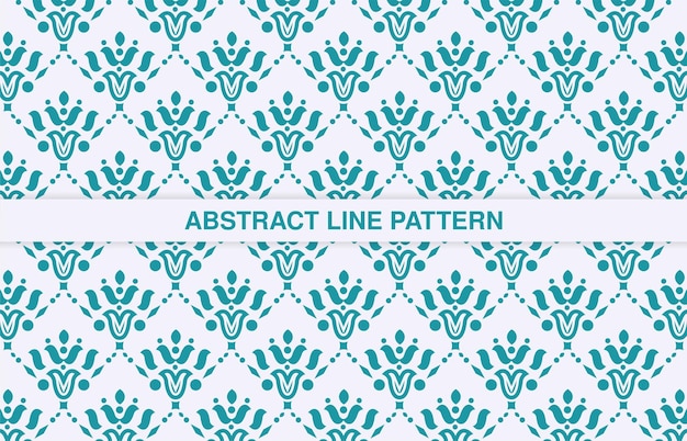 Diseño de patrón de línea de adorno plano