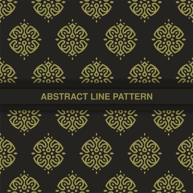 diseño de patrón de línea de adorno plano