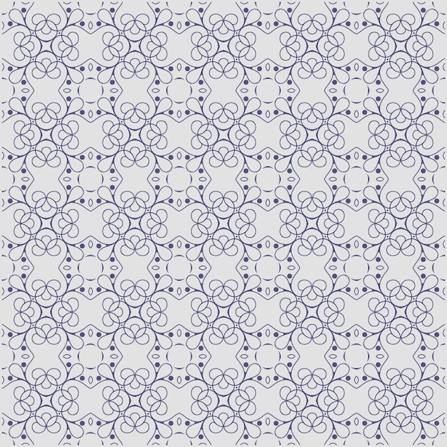 diseño de patrón de línea ornamental plana