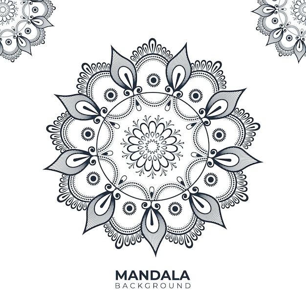 Diseño de patrón de mandala de flores