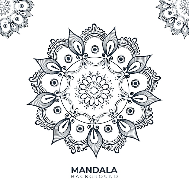 Diseño de patrón de mandala de flores