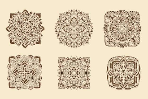 diseño de patrón de mandala de henna