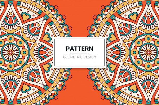 Diseño de patrón de mandala ornamental de lujo