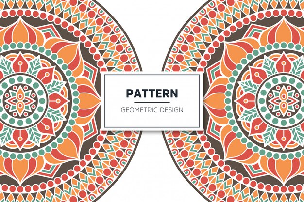 Diseño de patrón de mandala ornamental de lujo