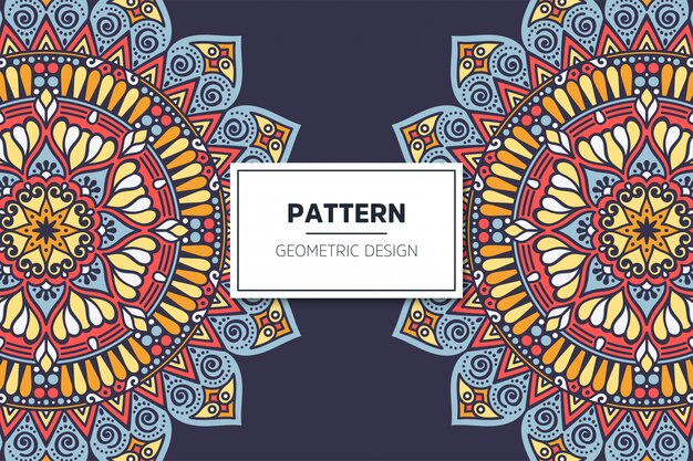 Diseño de patrón de mandala ornamental de lujo