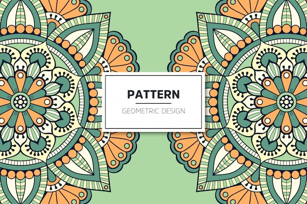 Diseño de patrón de mandala ornamental de lujo