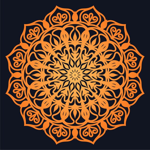 Diseño de patrón de mandala ornamental de lujo