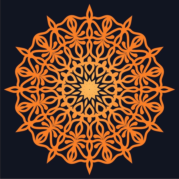 Diseño de patrón de mandala ornamental de lujo