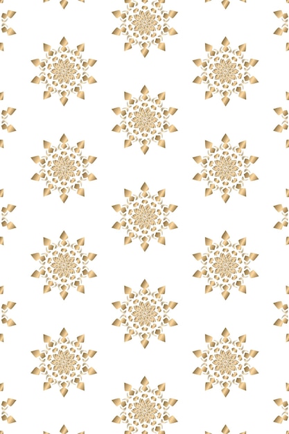 Diseño de patrón de mandala de oro adornado