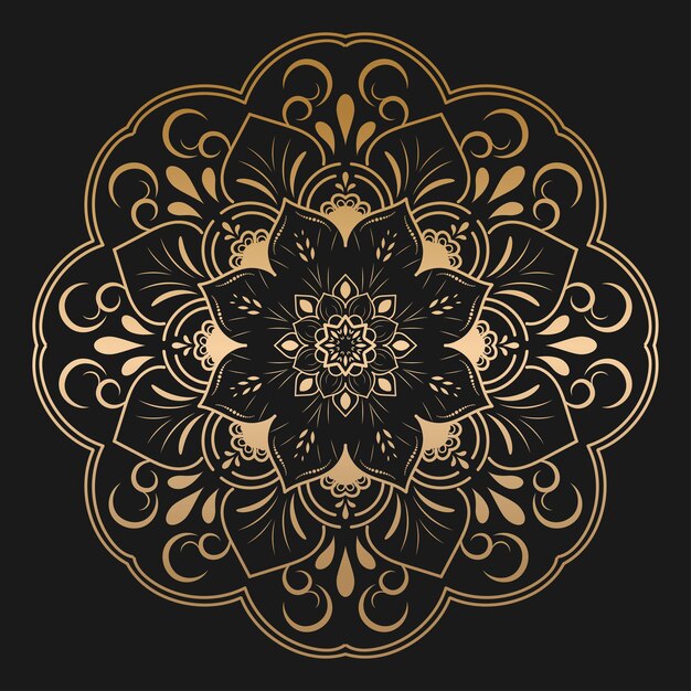 Diseño de patrón de mandala con patrón oriental de mandala vectorial dibujado a mano, diseño único con flor de pétalo. Concepto de relajación y uso de la meditación para el libro del logotipo de la página