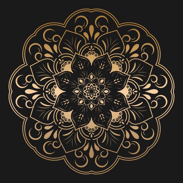 Diseño de patrón de mandala con patrón oriental de mandala vectorial dibujado a mano, diseño único con flor de pétalo. concepto de relajación y uso de la meditación para el libro del logotipo de la página