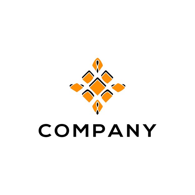 Diseño de patrón de mandala simple de logotipo sobre fondo blanco