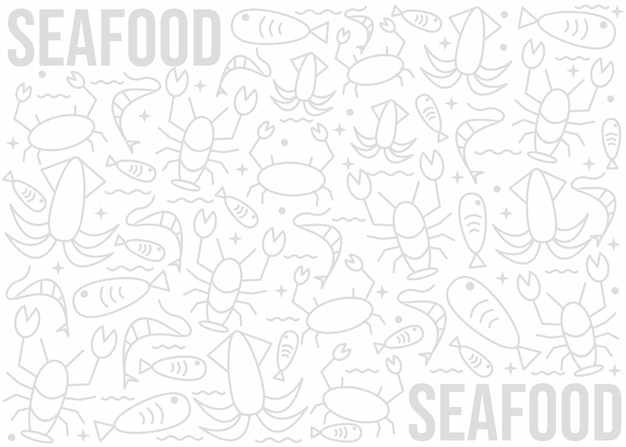 Diseño de patrón de mariscos