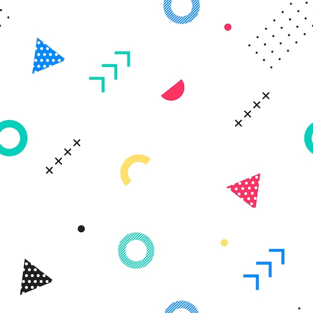 Diseño de patrón de Memphis de colores suaves